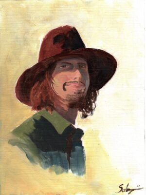 Portrait gouche 12x9 in