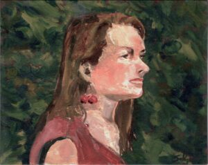 Portrait oil 12x9 in